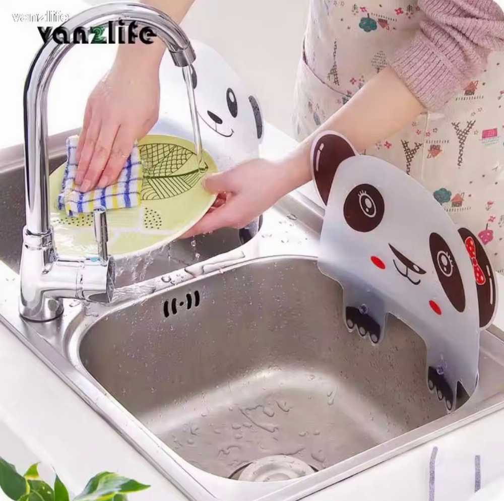 Panda Kitchen Sink Splash Guard – Water Splash-Proof Silicone Barrier